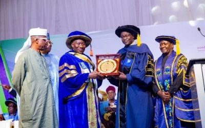 ES Attends Nile University 13th Convocation, as Former President Jonathan Bags Honorary Award